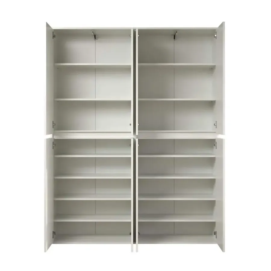 Hioshop Nevada kledingkast 8 deuren wit