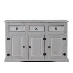 Hioshop New Mexico dressoir 132 cm breed grijs