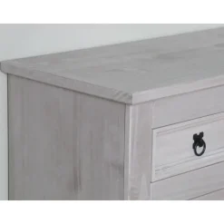 Hioshop New Mexico dressoir 132 cm breed grijs