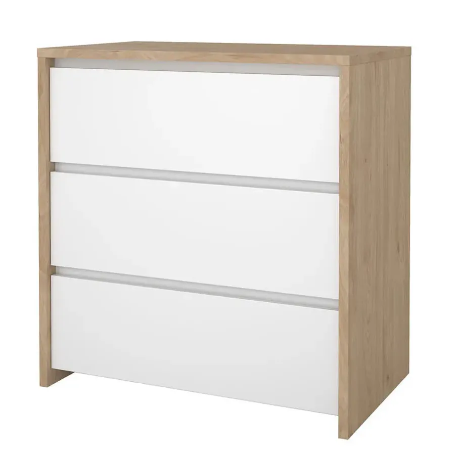 Ladekasten|Ladekasten-Hioshop Next ladekast 3 lades hoogglans wit