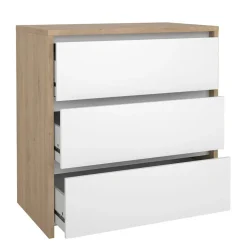 Ladekasten|Ladekasten-Hioshop Next ladekast 3 lades hoogglans wit
