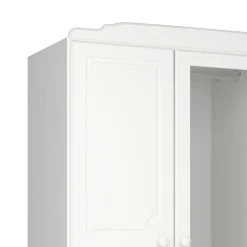 Hioshop Nilon kledingkast 3 deuren 5 laden wit