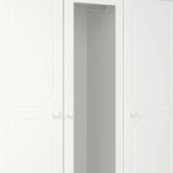 Hioshop Nilon kledingkast 3 deuren 5 laden wit