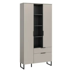 Dressoirs-Merkloos Hioshop Noida dressoir 2 deuren- 1 vouwdeur- 1 lade- 4 planken kasjmier decor