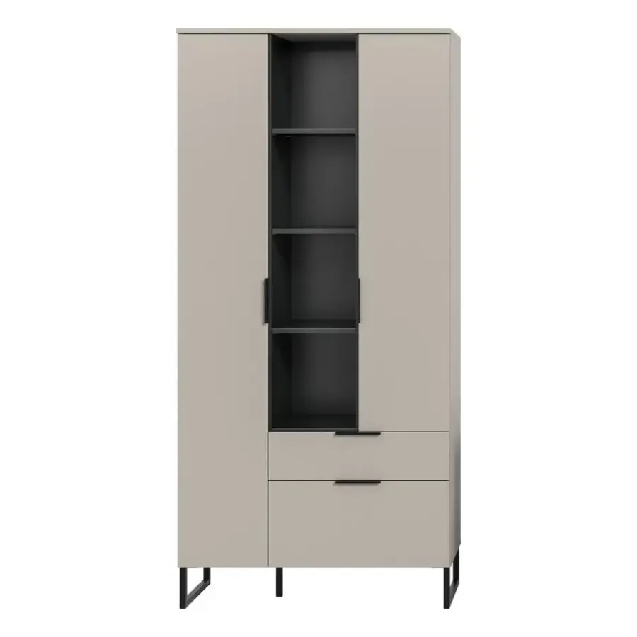 Dressoirs-Merkloos Hioshop Noida dressoir 2 deuren- 1 vouwdeur- 1 lade- 4 planken kasjmier decor