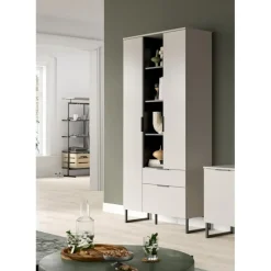 Dressoirs-Merkloos Hioshop Noida dressoir 2 deuren- 1 vouwdeur- 1 lade- 4 planken kasjmier decor