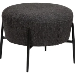 Poefen-Merkloos Hioshop Orbit Dan-Form poef bouclé zwart