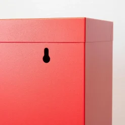 Hioshop Pisa schoenenkast rood metaal met 9 vakken