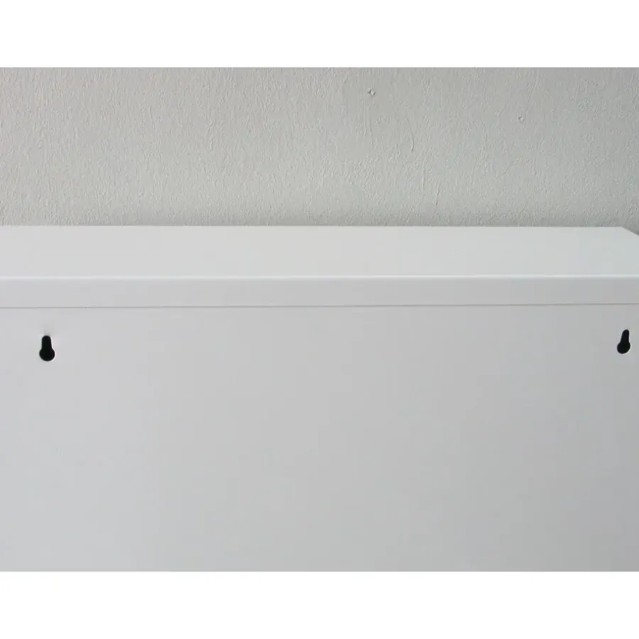Schoenenkasten-Hioshop Pisa schoenenkast wit metaal met 3 vakken - set van 3