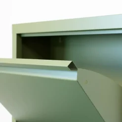 Schoenenkasten-Hioshop Pisa schoenenkast groen metaal met 10 vakken