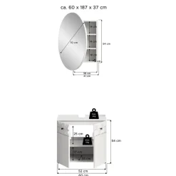 Merkloos Hioshop Prisma badkamer P6 wit