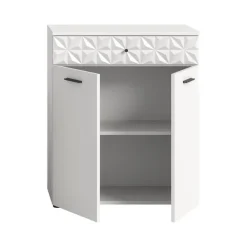 Merkloos Hioshop Prisma badkamerkast 2 deuren- 1 lade wit