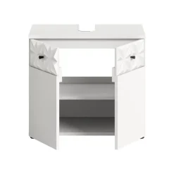 Wastafelkasten-Merkloos Hioshop Prisma wastafel 2 deuren wit