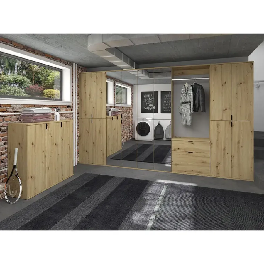 Dressoirs-Hioshop ProjektX kommode 2+2 deuren 4 deuren eiken decor