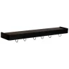 Wandplanken-Merkloos Hioshop Protopia Dan-Form wandplank met haken 9 haken fineer essen zwart