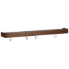 Merkloos Hioshop Protopia Dan-Form wandplank met haken 9 haken fineer walnoot