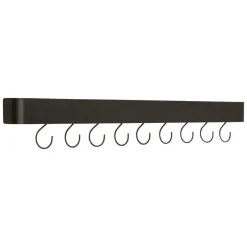 Wandplanken-Merkloos Hioshop Protopia Dan-Form wandplank met haken 9 haken fineer essen zwart