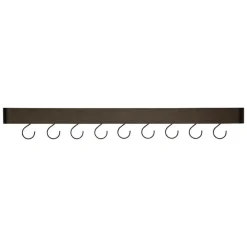 Wandplanken-Merkloos Hioshop Protopia Dan-Form wandplank met haken 9 haken fineer essen zwart