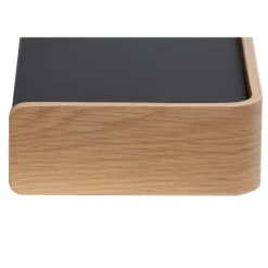 Wandplanken-Merkloos Hioshop Protopia Dan-Form wandplank met haken 9 haken fineer eik
