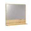 Hioshop PureBliss spiegel bad 80cm met plank eik decor