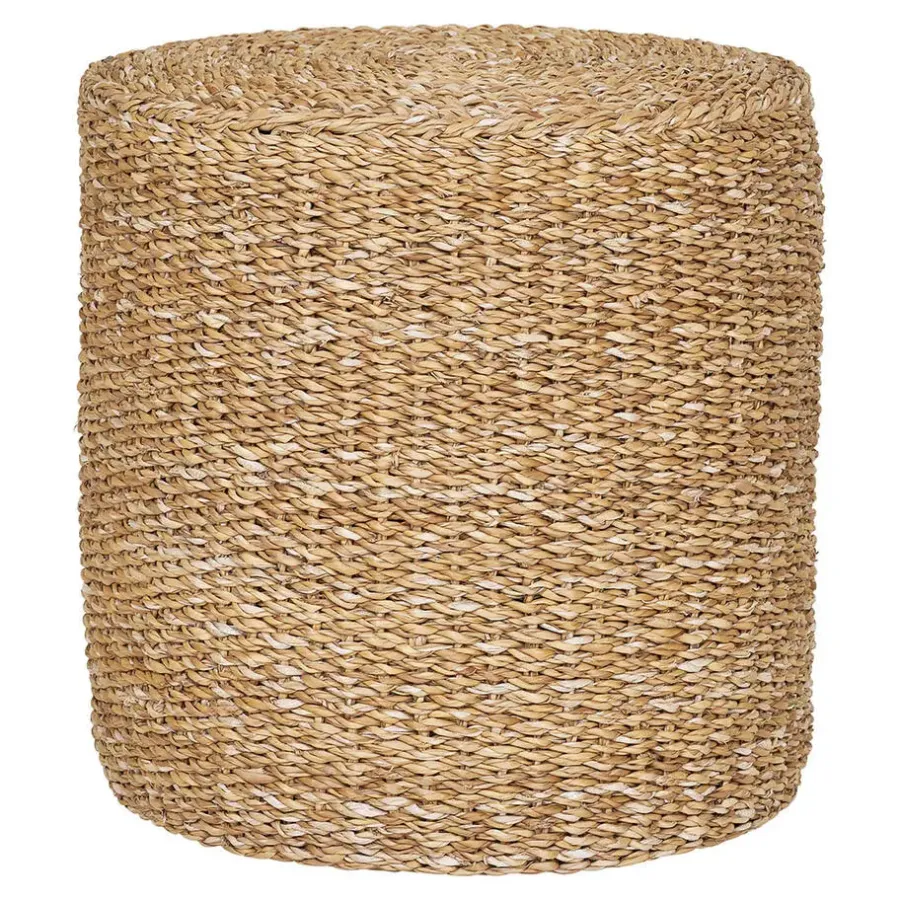 Hioshop Rivera poef Ø40cm natuur