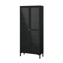 Buffetkasten-Hioshop Roma vitrinekast 2 deuren matzwart