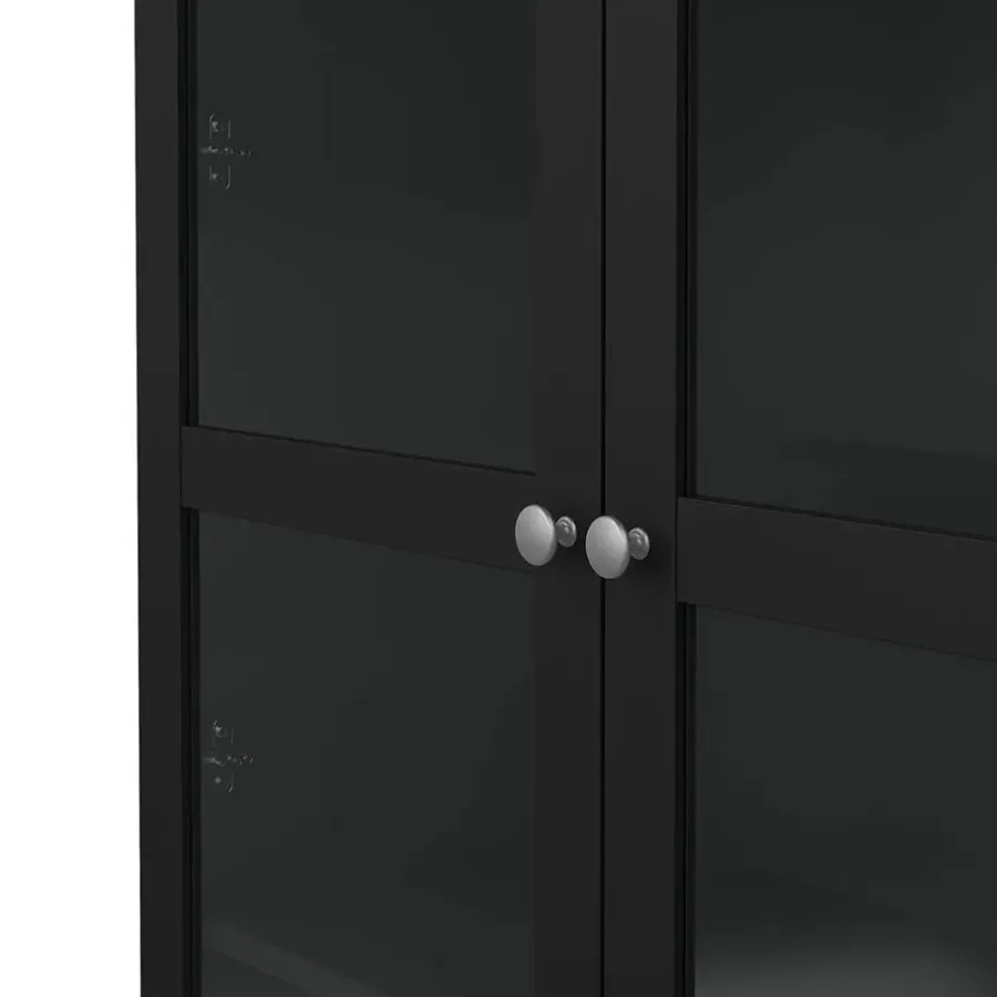 Buffetkasten-Hioshop Roma vitrinekast 2 deuren matzwart