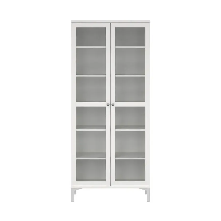 Buffetkasten-Hioshop Roma vitrinekast 2 deuren wit