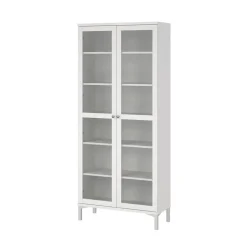 Buffetkasten-Hioshop Roma vitrinekast 2 deuren wit
