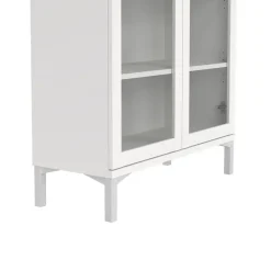 Buffetkasten-Hioshop Roma vitrinekast 2 deuren wit