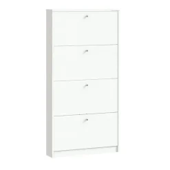 Schoenenkasten-Hioshop Schoenenkast wit mat 75x148x17 cm Escape