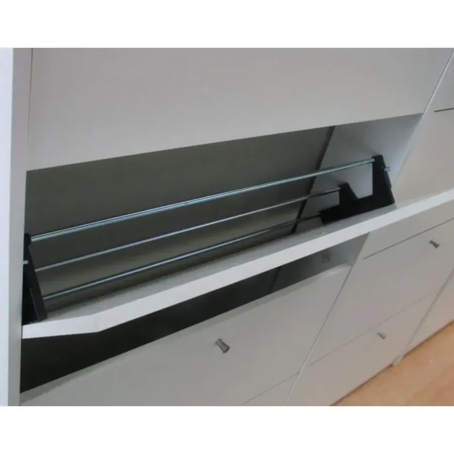Schoenenkasten-Hioshop Schoenenkast wit mat 75x148x17 cm Escape