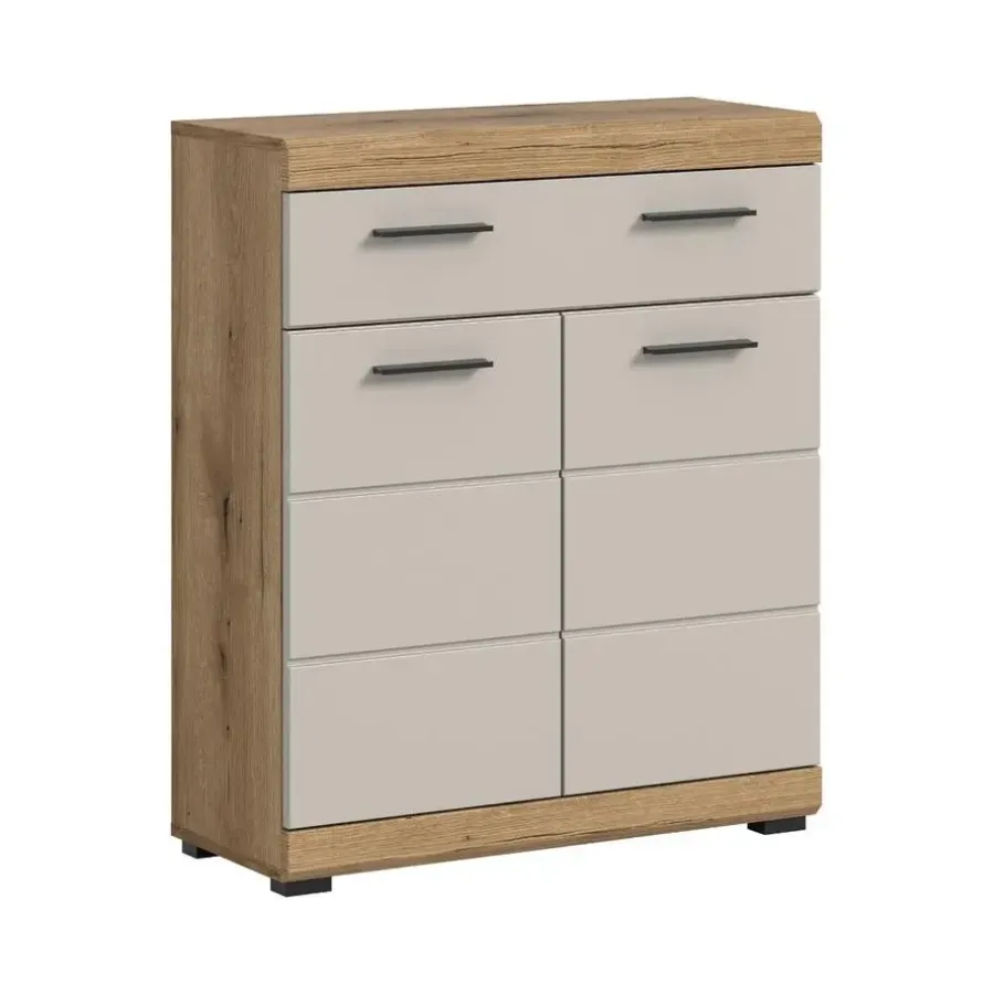 Badmeubelsets-Merkloos Hioshop Scout badkamerkast 2 deuren- 1 lade kasjmier decor mat- eiken decor