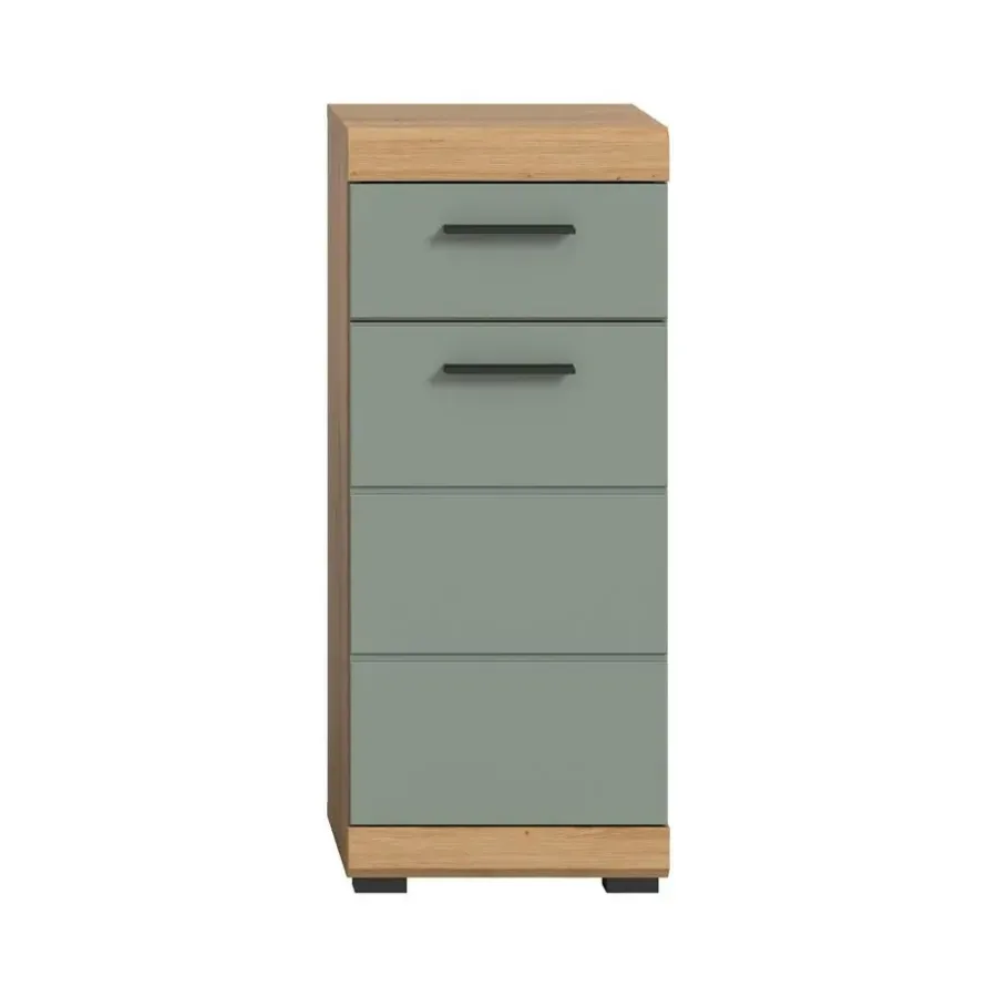 Merkloos Hioshop Scout badkamerkast 1 deur- 1 lade salvie decor- eiken decor