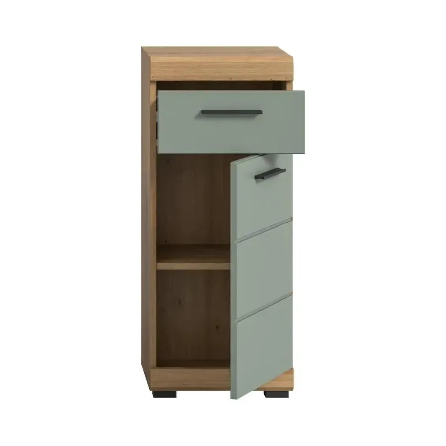Merkloos Hioshop Scout badkamerkast 1 deur- 1 lade salvie decor- eiken decor
