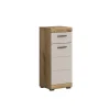 Hoge Kasten-Merkloos Hioshop Scout badkamerkast 1 deur- 1 lade kasjmier decor mat- eiken decor