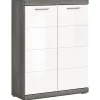 Hioshop Scout schoenenkast 2 deuren wit hoogglans