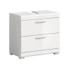 Merkloos Hioshop Scout wastafel 2 deuren- 2 lades- 2 planken wit hoogglans- wit
