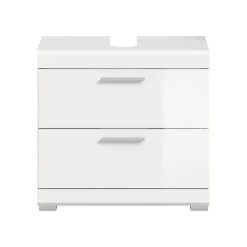 Merkloos Hioshop Scout wastafel 2 deuren- 2 lades- 2 planken wit hoogglans- wit