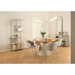 Wandkasten-Hioshop Sea wandkast 2 lades 3 planken grijs