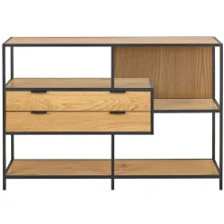 Wandkasten-Hioshop Sea wandkast 2 lades 3 planken natuur