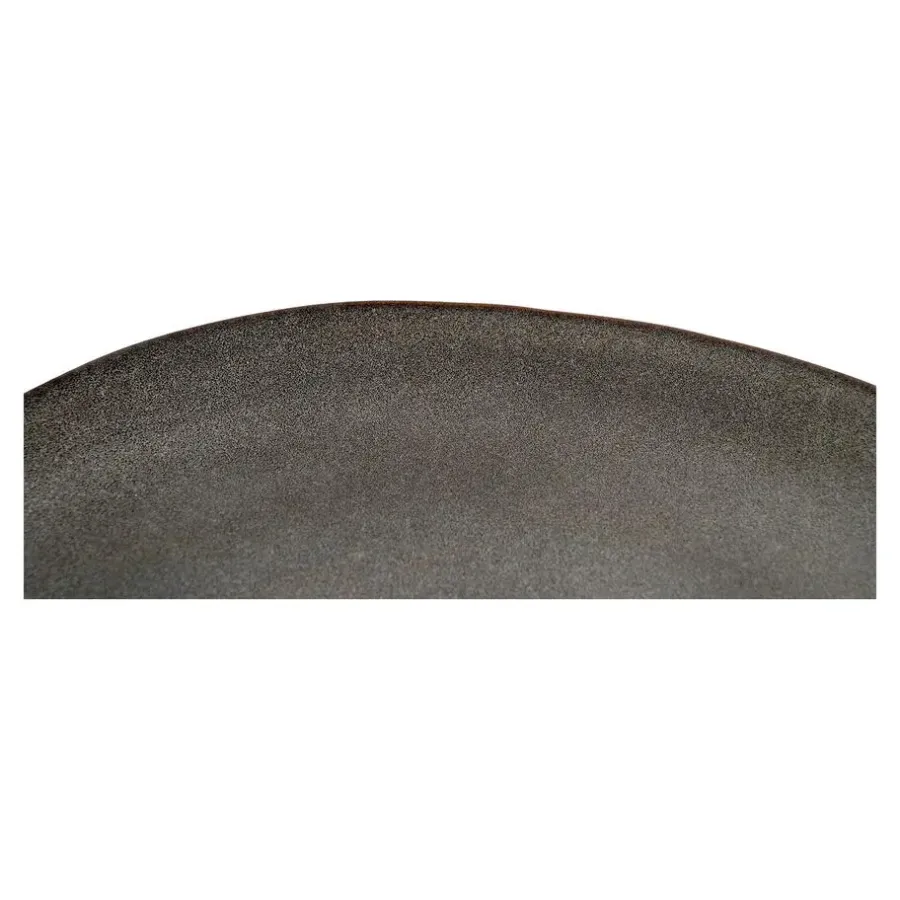 Hioshop Selma Dinerdbord keramiek set van 4 grijs- bruin