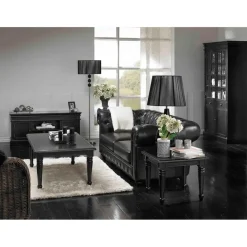 Buffetkasten-Hioshop Servieskast Mozart zwart dressoir met opzet