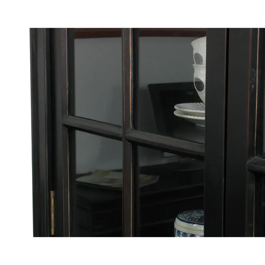 Buffetkasten-Hioshop Servieskast Mozart zwart dressoir met opzet