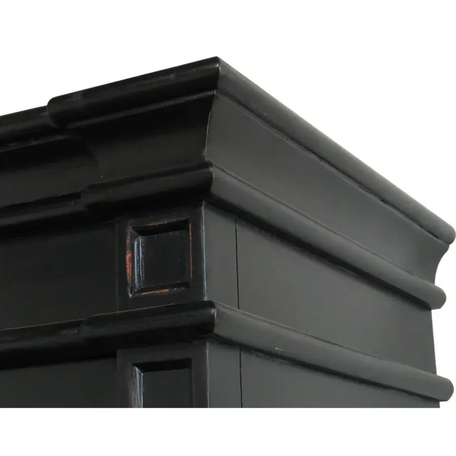 Buffetkasten-Hioshop Servieskast Mozart zwart dressoir met opzet