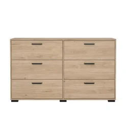 Hioshop Sofia ladekast 6 lades eikdecor
