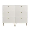 Schoenenkasten-Hioshop Softline schoenenkast 6 kleppen wit