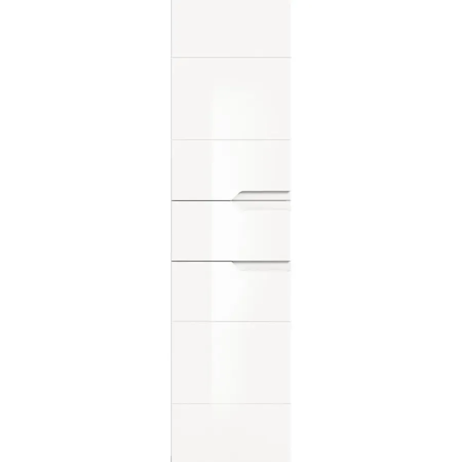 Merkloos Hioshop Solero badkamerkast 2 deuren- 1 lade wit hoogglans- wit