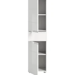 Merkloos Hioshop Solero badkamerkast 2 deuren- 1 lade wit hoogglans- wit