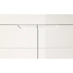 Merkloos Hioshop Solero kledingkast 1 deur- 1 spiegeldeur wit hoogglans- wit